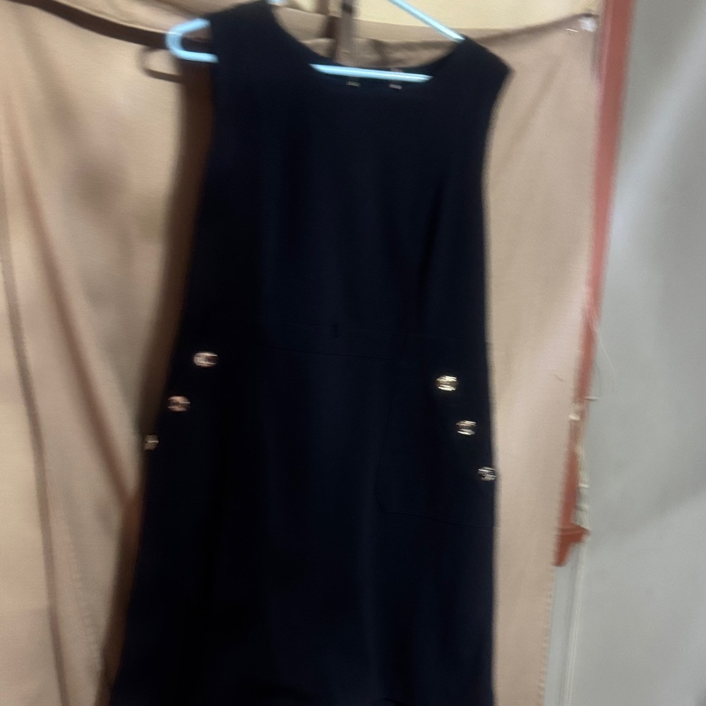 Tommy Hilfiger Black Mini Dress with Gold Accents-97